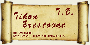 Tihon Brestovac vizit kartica